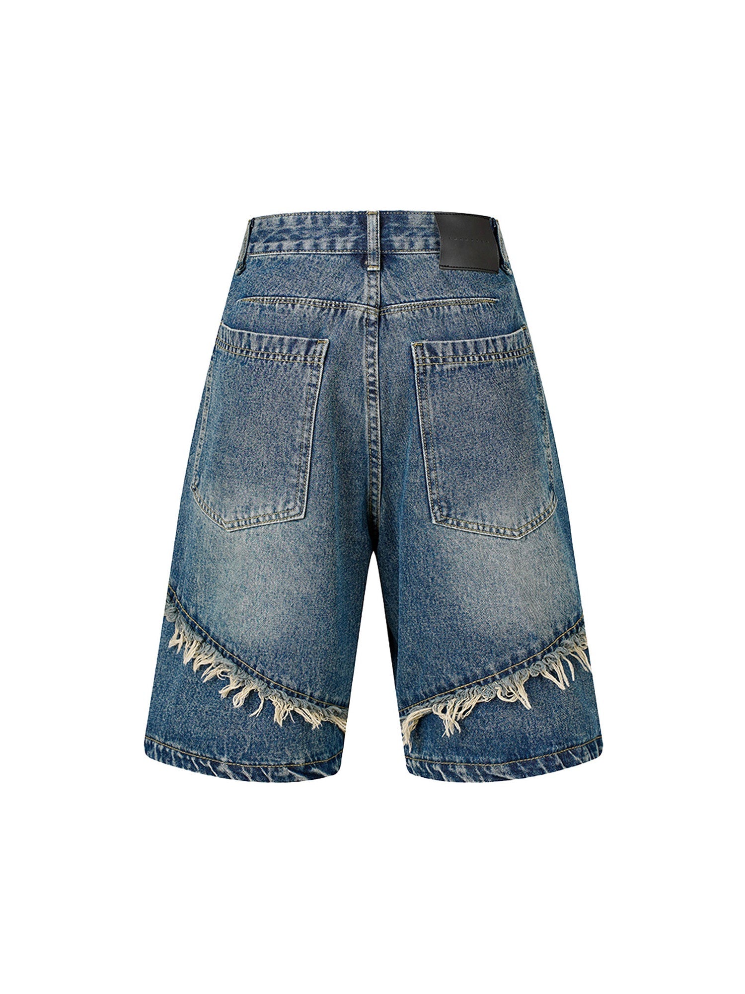 Sneakerhill High Street Irregular Beard Denim Shorts SP240613T3AG