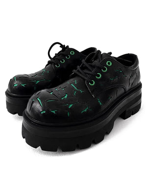 Sneakerhill High Street Crackle Leather Shoes - 2182