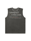 Sneakerhill Heavy Worker Washed And Broken Retro Font VEST SP240605VSRC