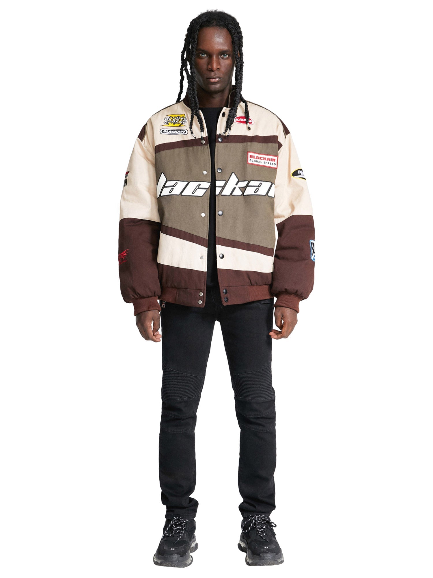 Sneakerhill Retro Style Quilted Racing Jacket - 1297 SP211115F0TH