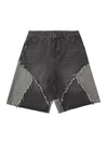 Sneakerhill Contrast Denim Patchwork Hip-Hop Shorts - 2071 SP240605ULV1