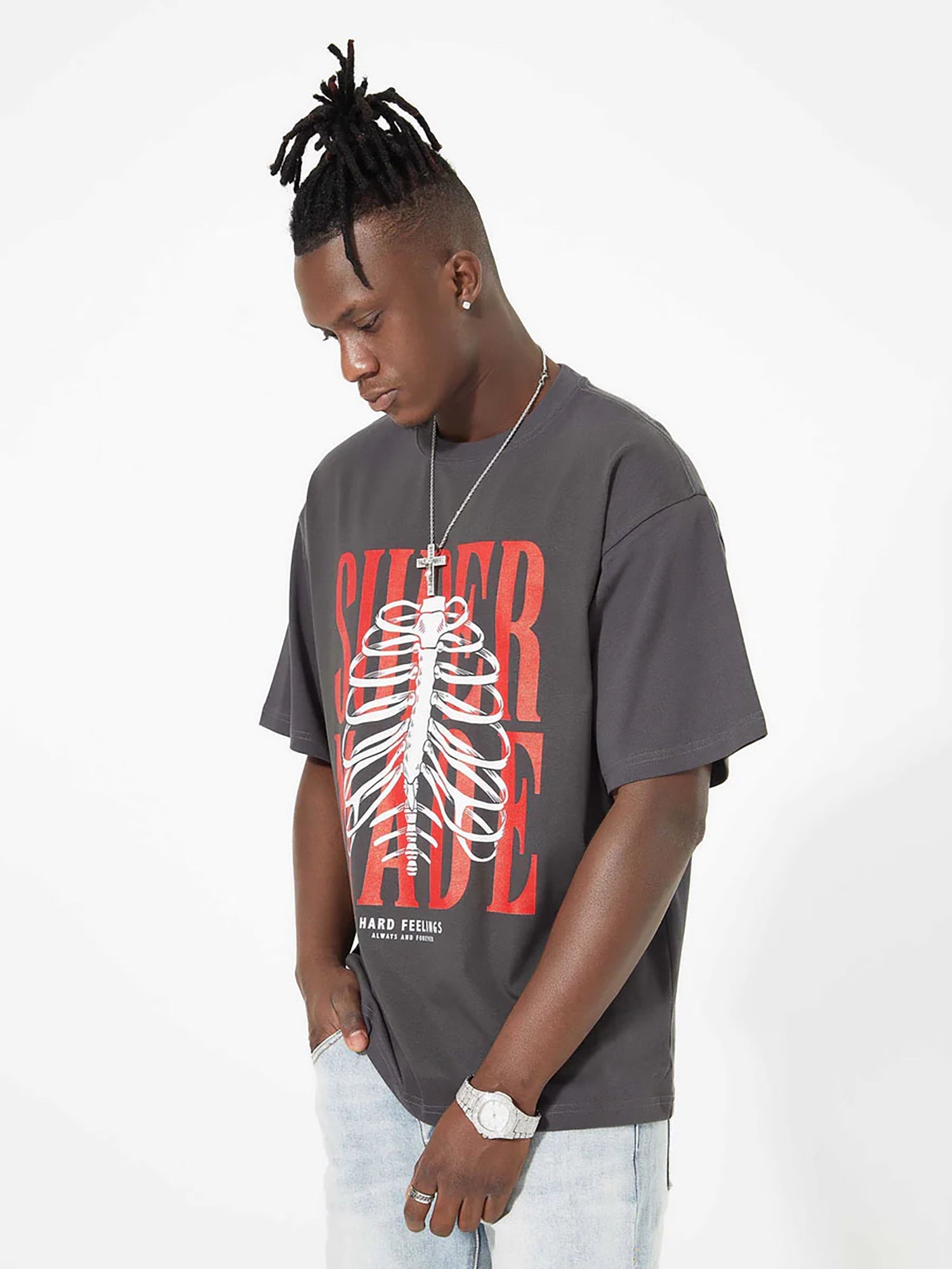 Sneakerhill Skull Printed Logo Design T Shirt -1159 - sneakerhillcom