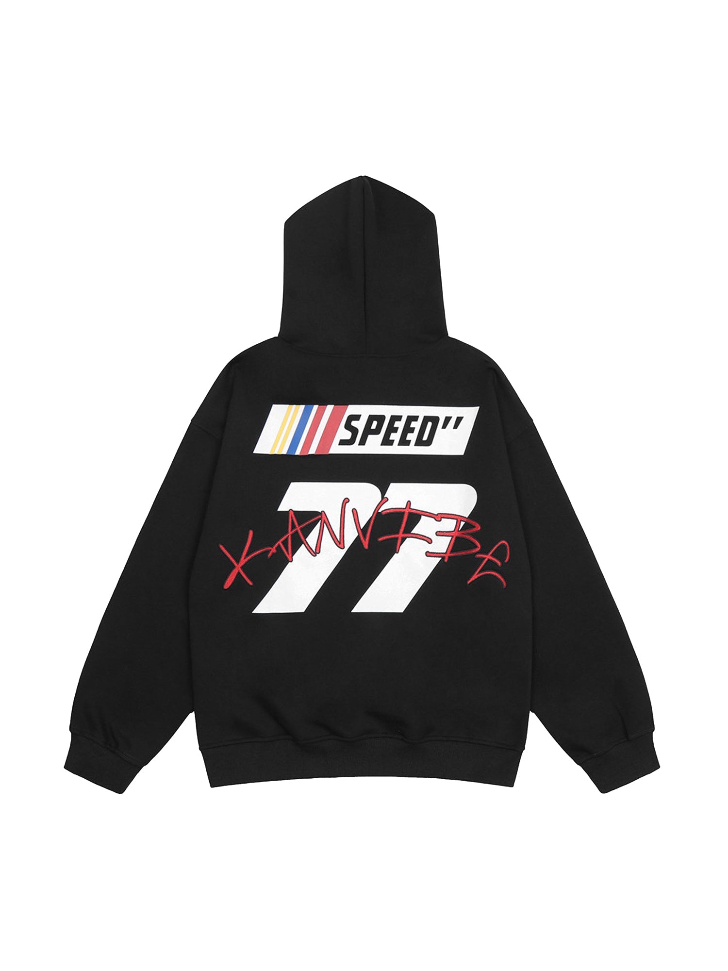 Sneakerhill American High Street Fuzzy Digital Print Hoodie - sneakerhillcom