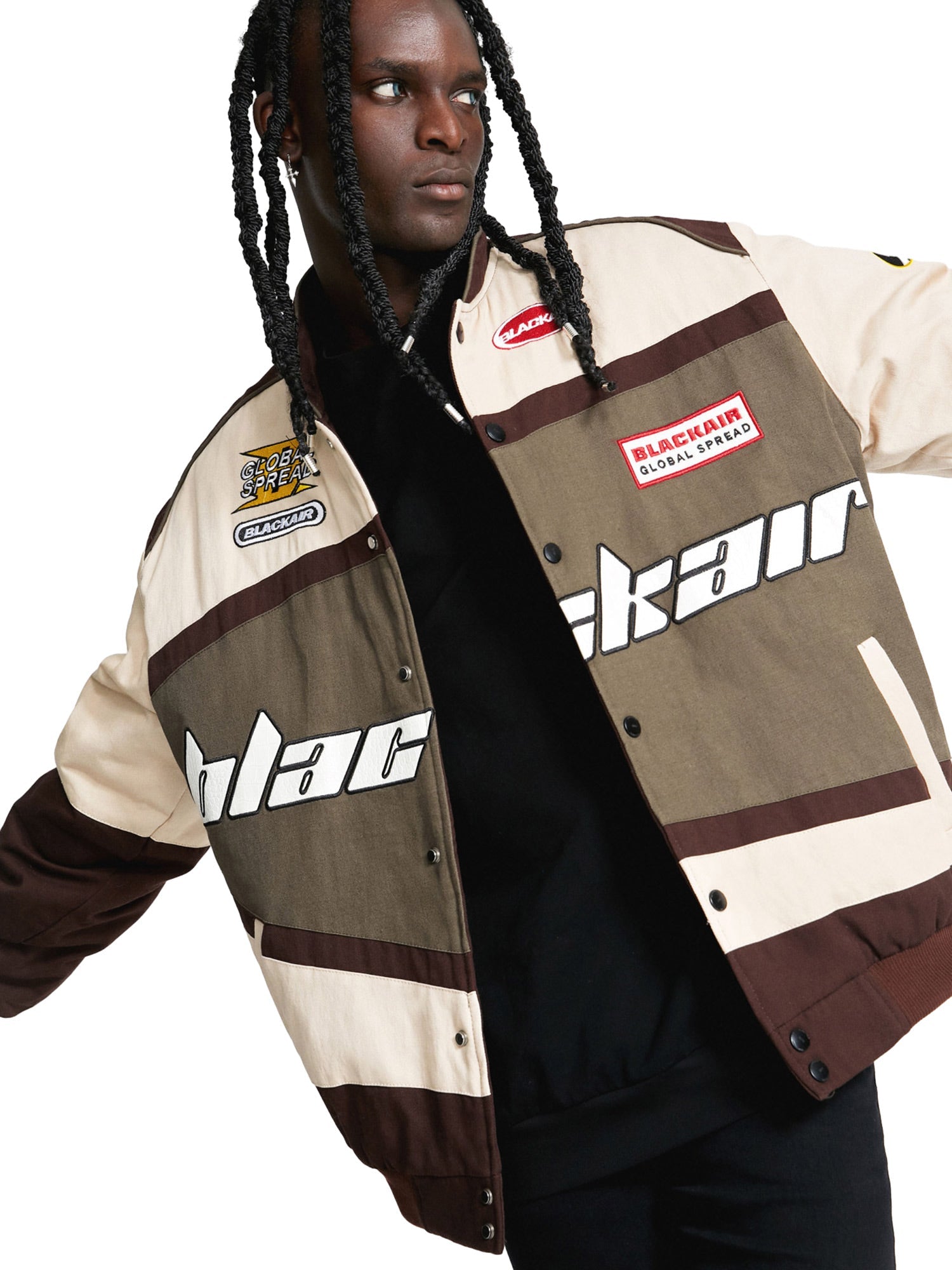 Sneakerhill Retro Style Quilted Racing Jacket - 1297 SP211115F0TH