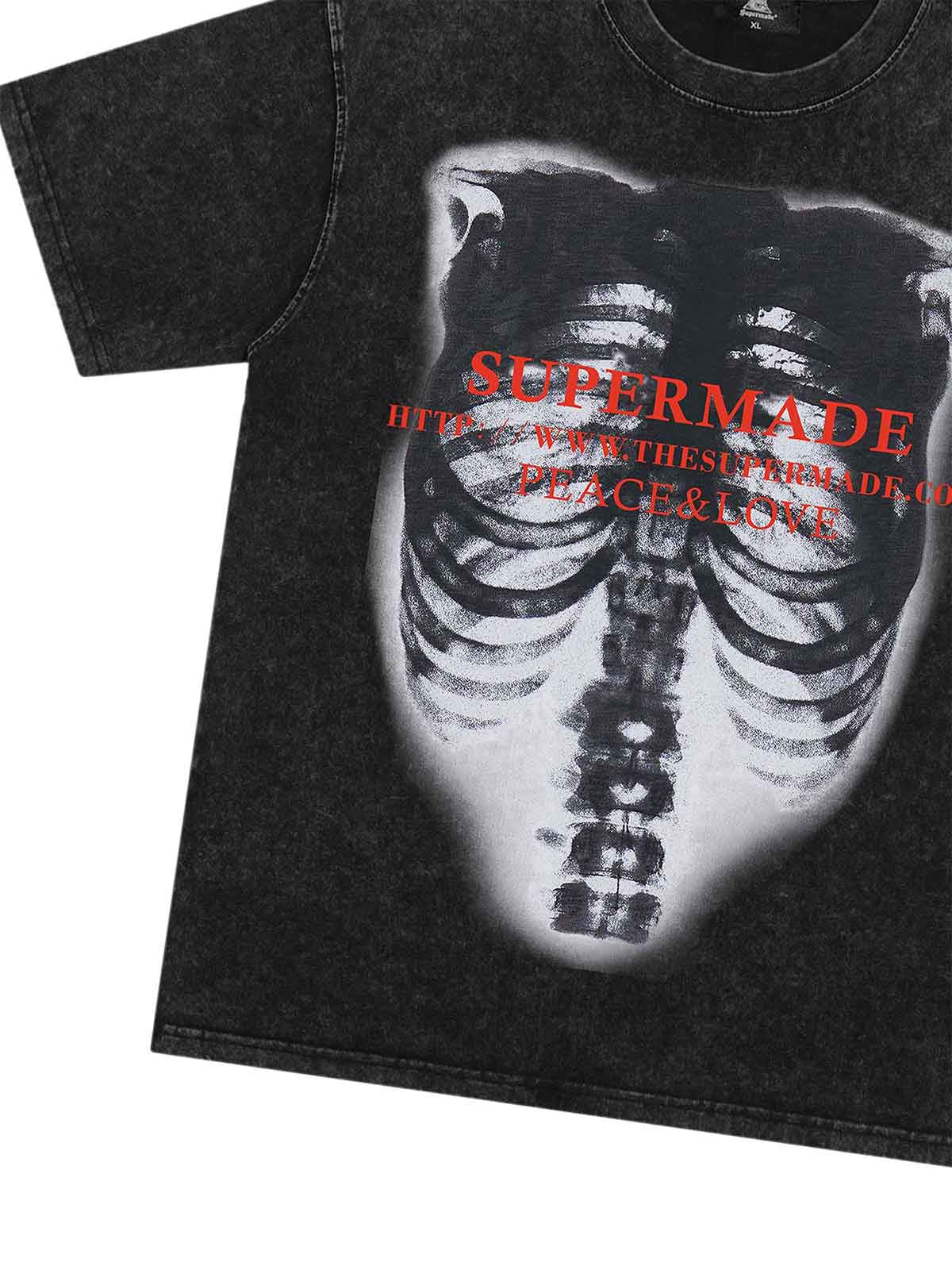 Sneakerhill Skull Image Street Hip-Hop T-shirt - 2131 SP2408075R4E