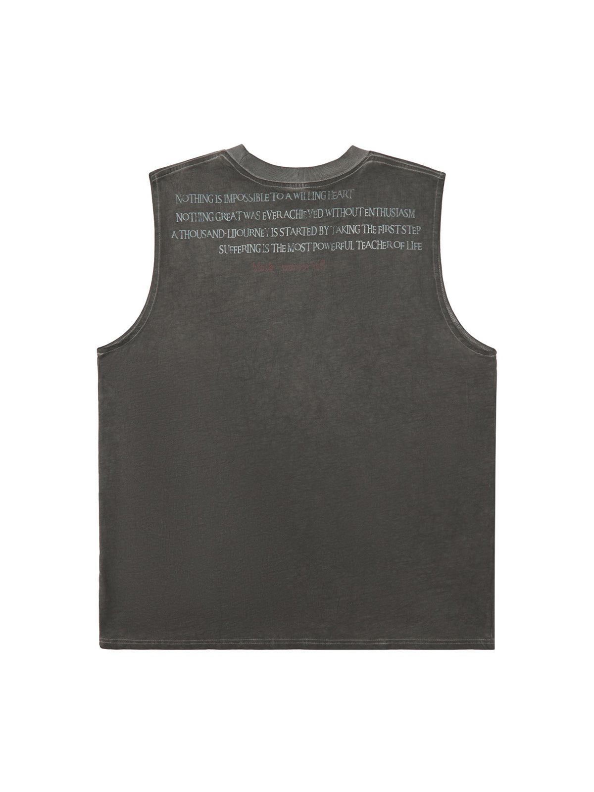 Sneakerhill Heavy Worker Washed And Broken Retro Font VEST SP240605VSRC