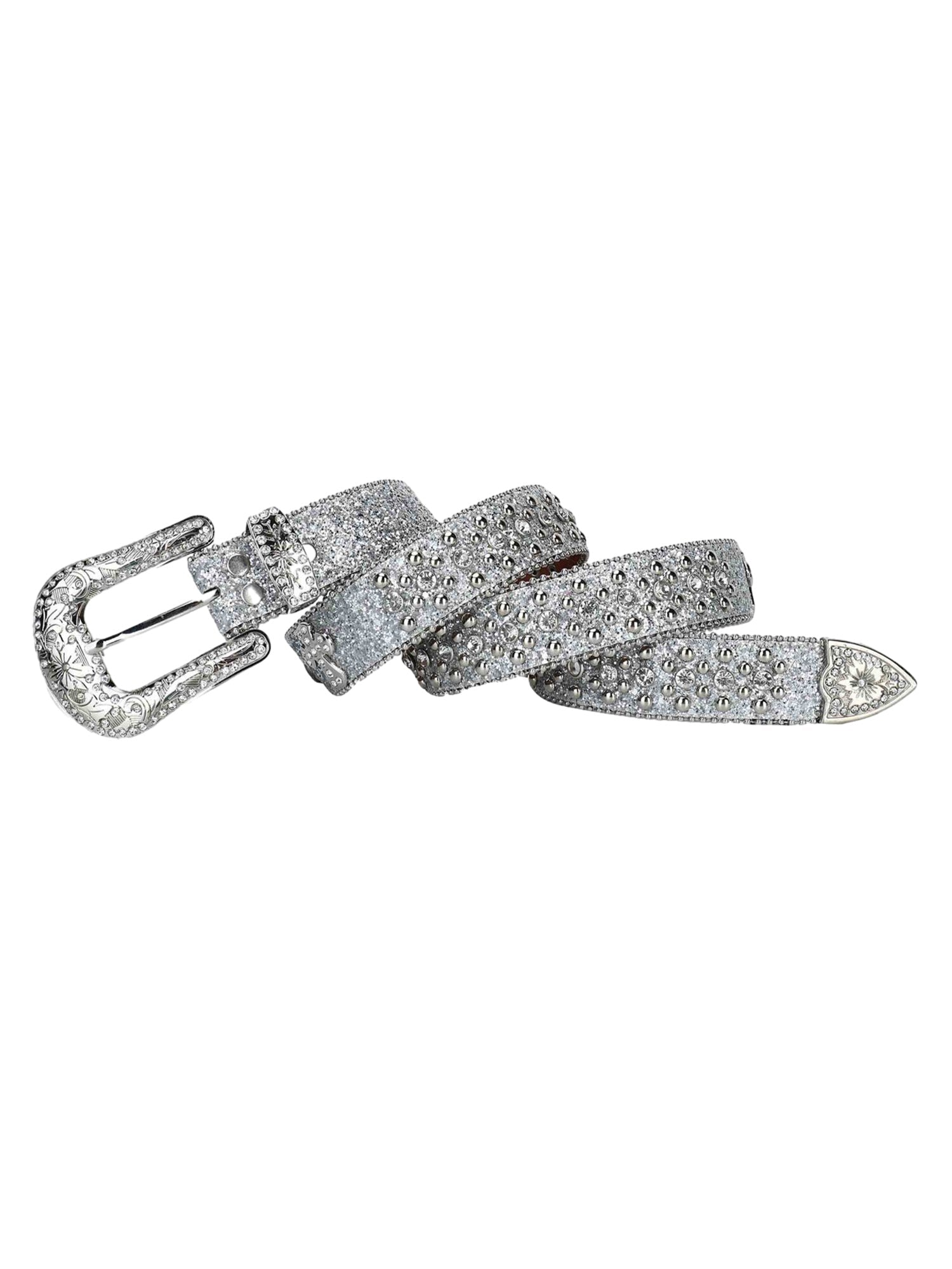 Sneakerhill Studded Rhinestone Belt-1797