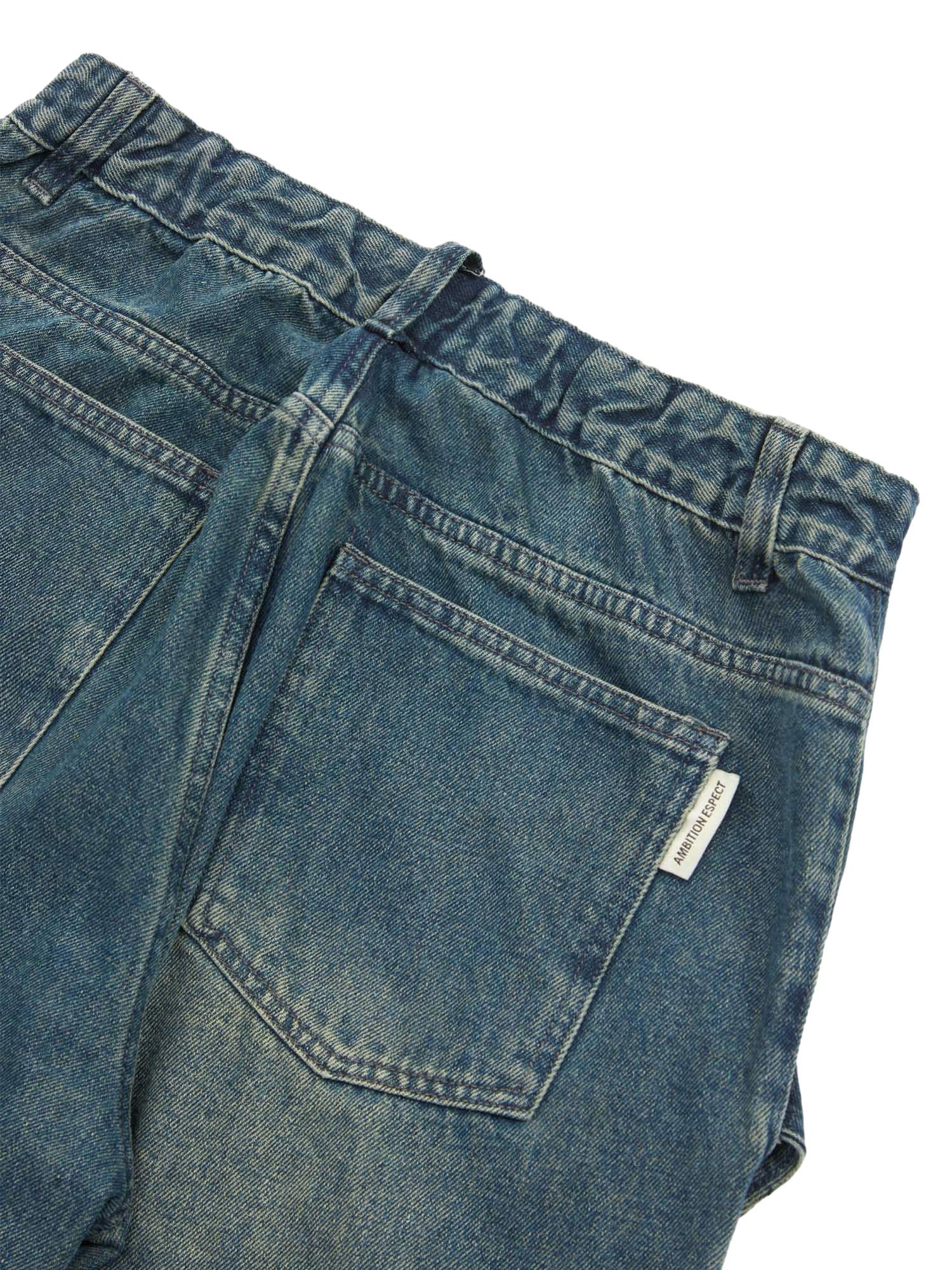 Sneakerhill High Street Heavy Duty Design Multi-pocket Jeans SP240302S59U