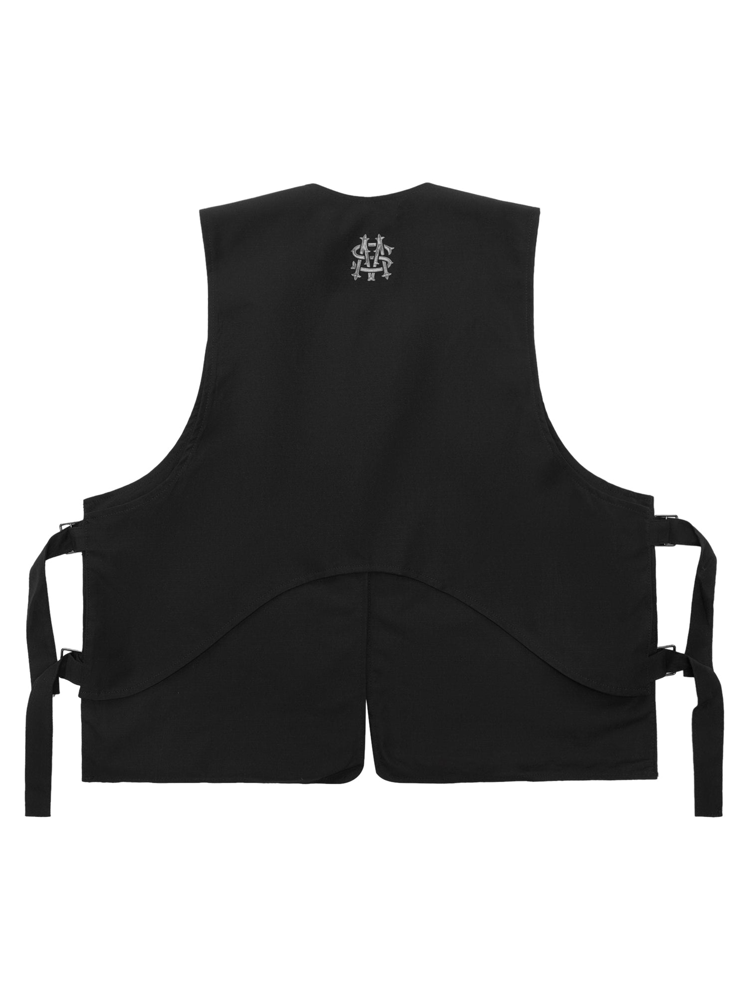 Sneakerhill Skeleton Print Padded Cargo Vest -1201