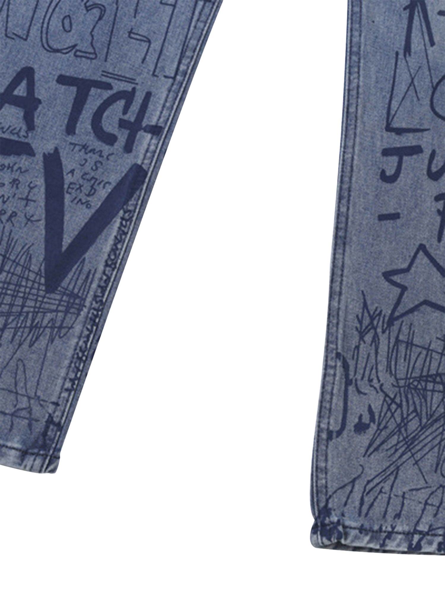 Sneakerhill Hip-hop Graffiti Alphabet Jeans - 1743 SP231006NO6U