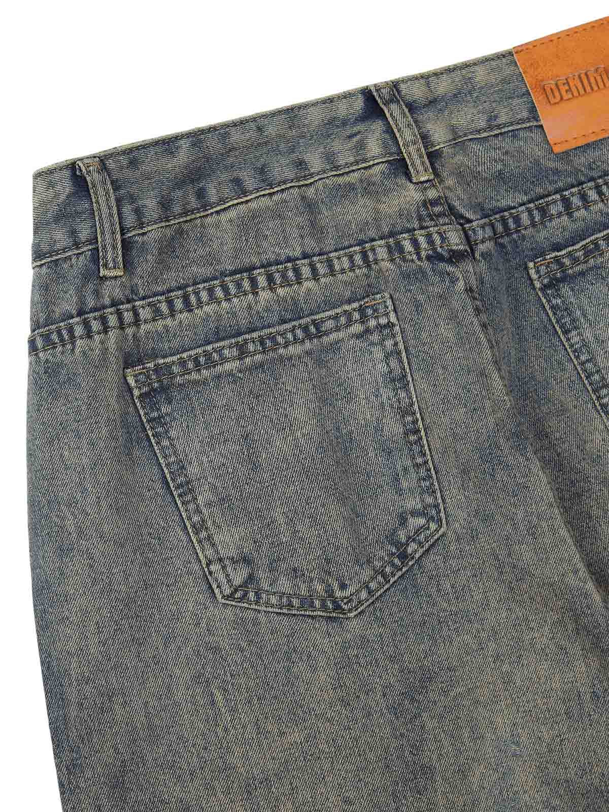 Sneakerhill American Retro Contrast Washed Jeans - sneakerhillcom