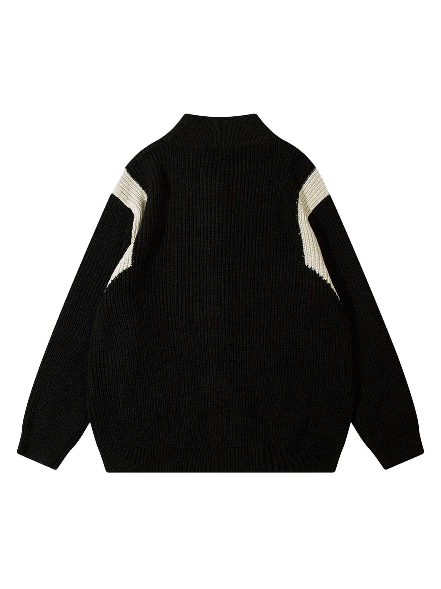 Sneakerhill Color Block Zipper Cardigan Sweater-1509 SP221226QUSY