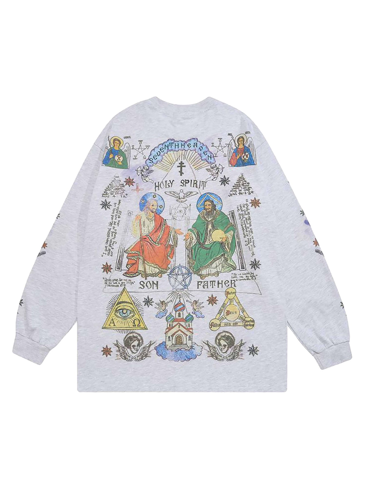 Sneakerhill American High Street Graffiti Long Sleeve T-Shirt