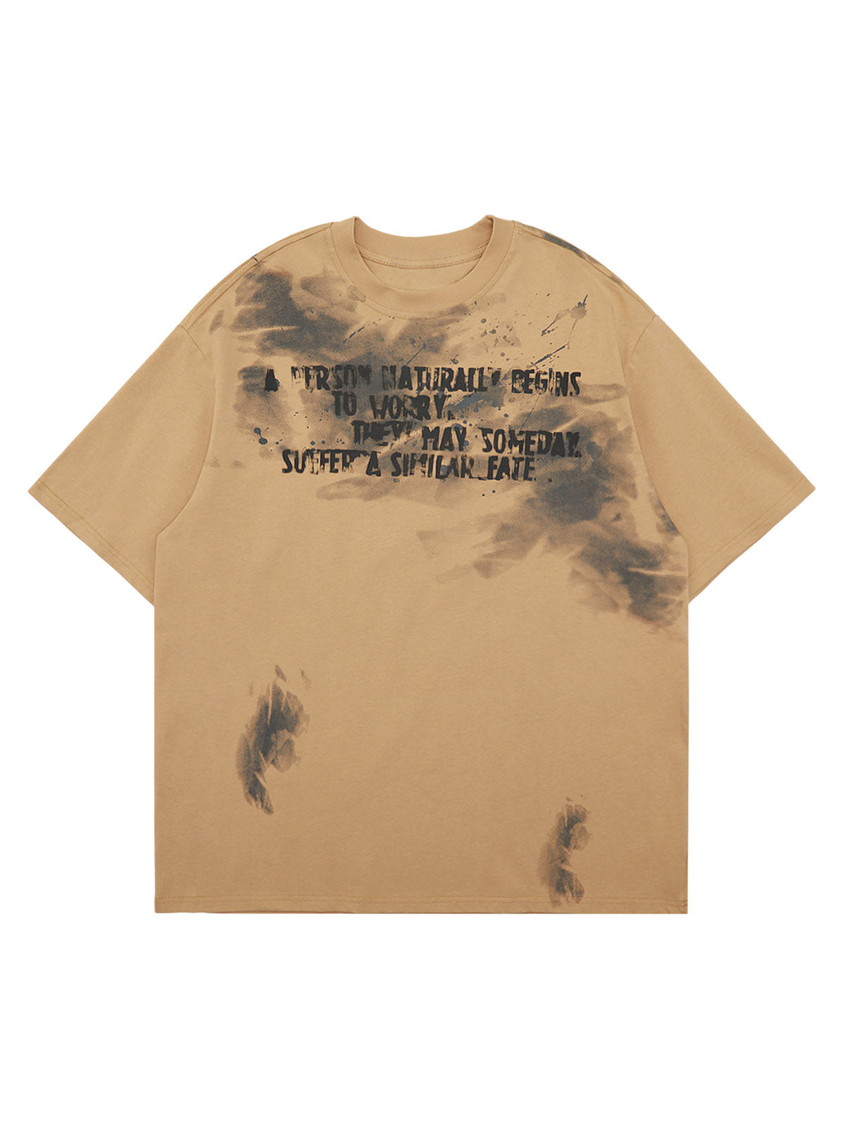 Sneakerhill Watercolor Brushstroke Slogan Street Rap T-shirt SP2406055SOE