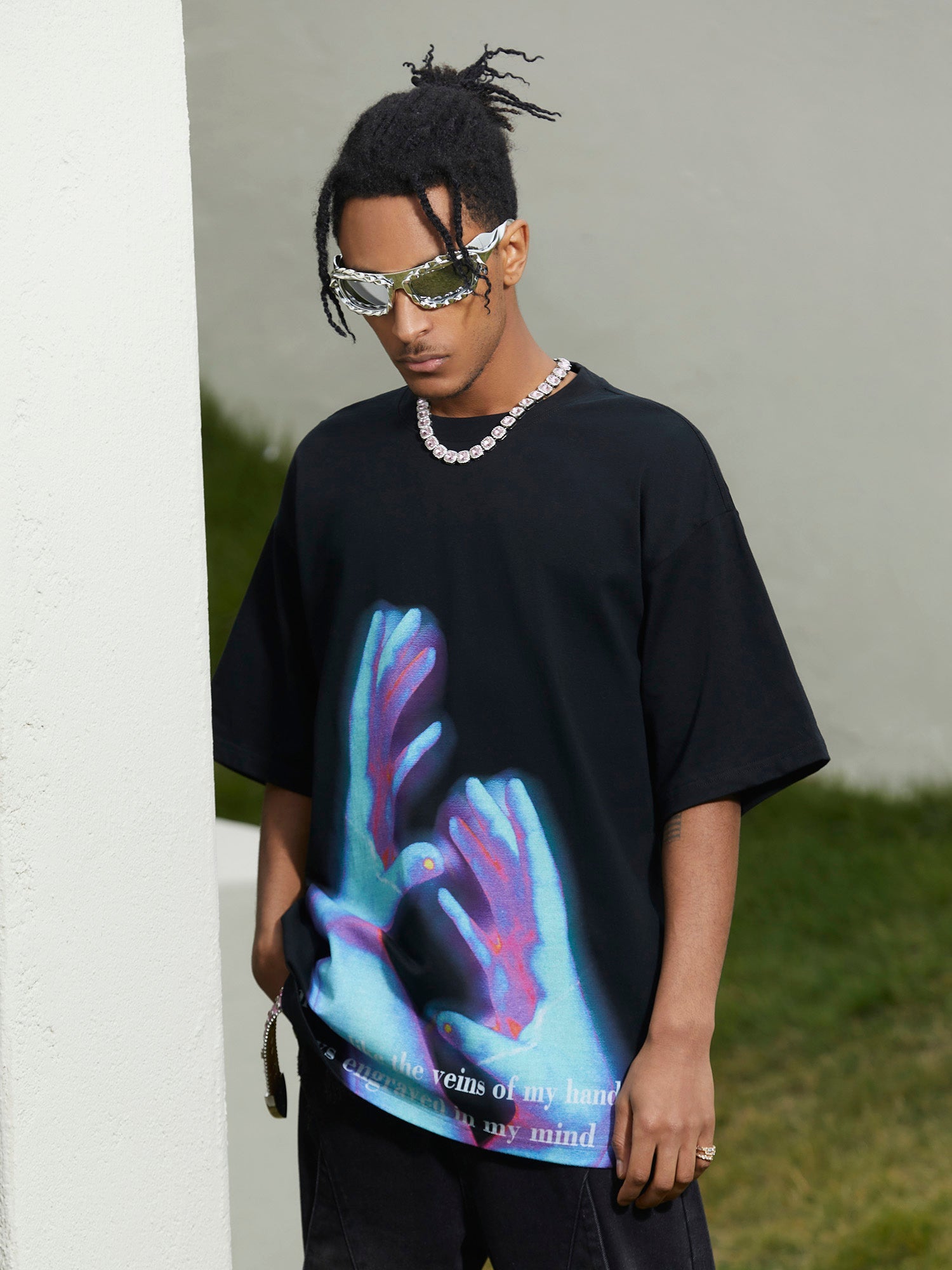 Sneakerhill Vintage Palm Touch Printed T-shirt SP231107GCJQ