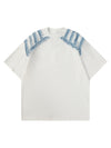 Sneakerhill Niche Design Patchwork Short-sleeved T-shirt SP240417Y7OJ