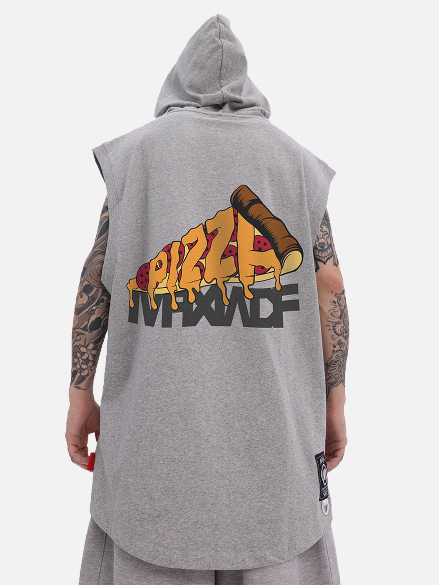 Sneakerhill Hip-hop Cartoon Printed Hooded Vest SP240312U4IE