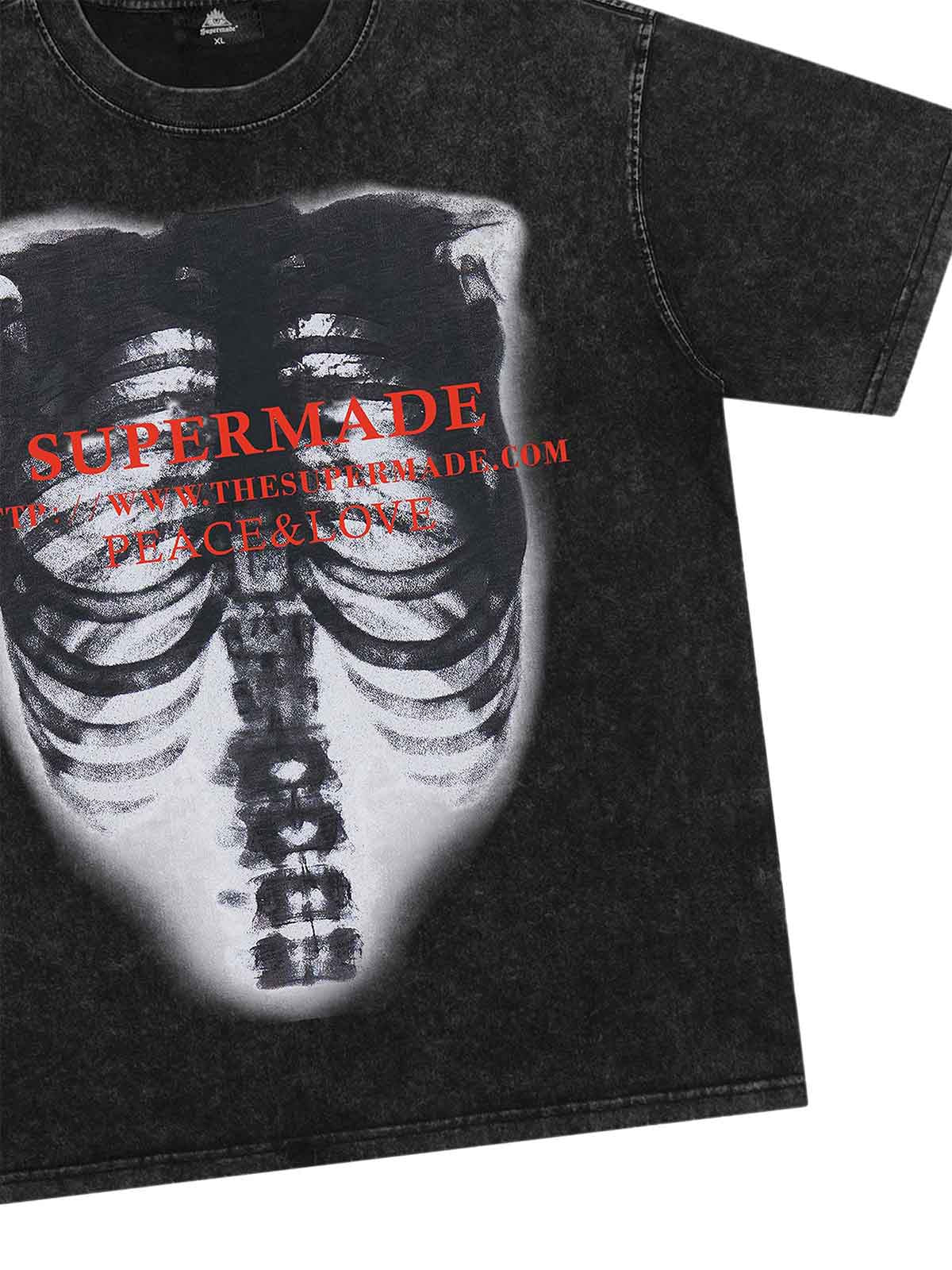 Sneakerhill Skull Image Street Hip-Hop T-shirt - 2131 SP2408075R4E