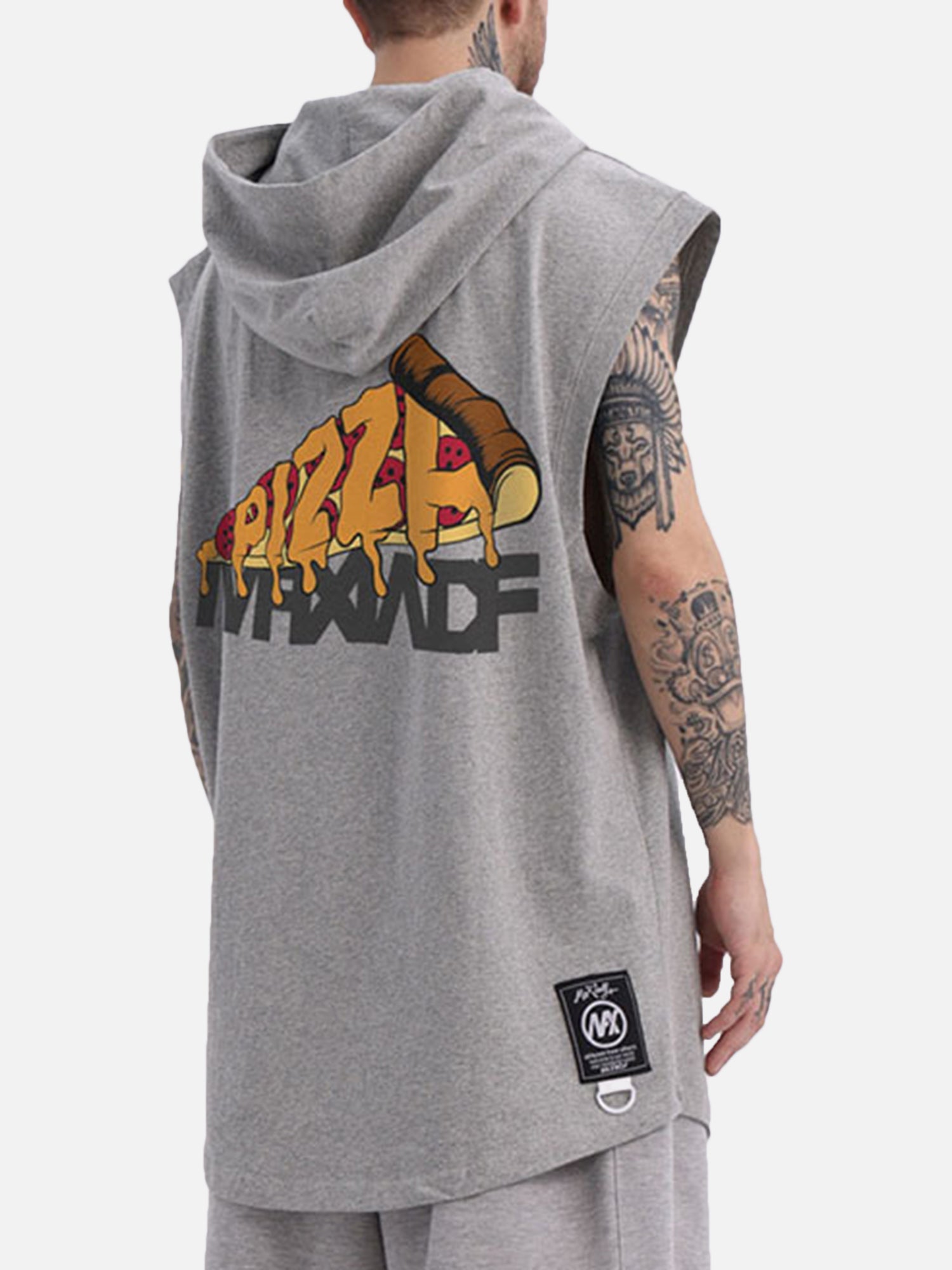 Sneakerhill Hip-hop Cartoon Printed Hooded Vest SP240312U4IE