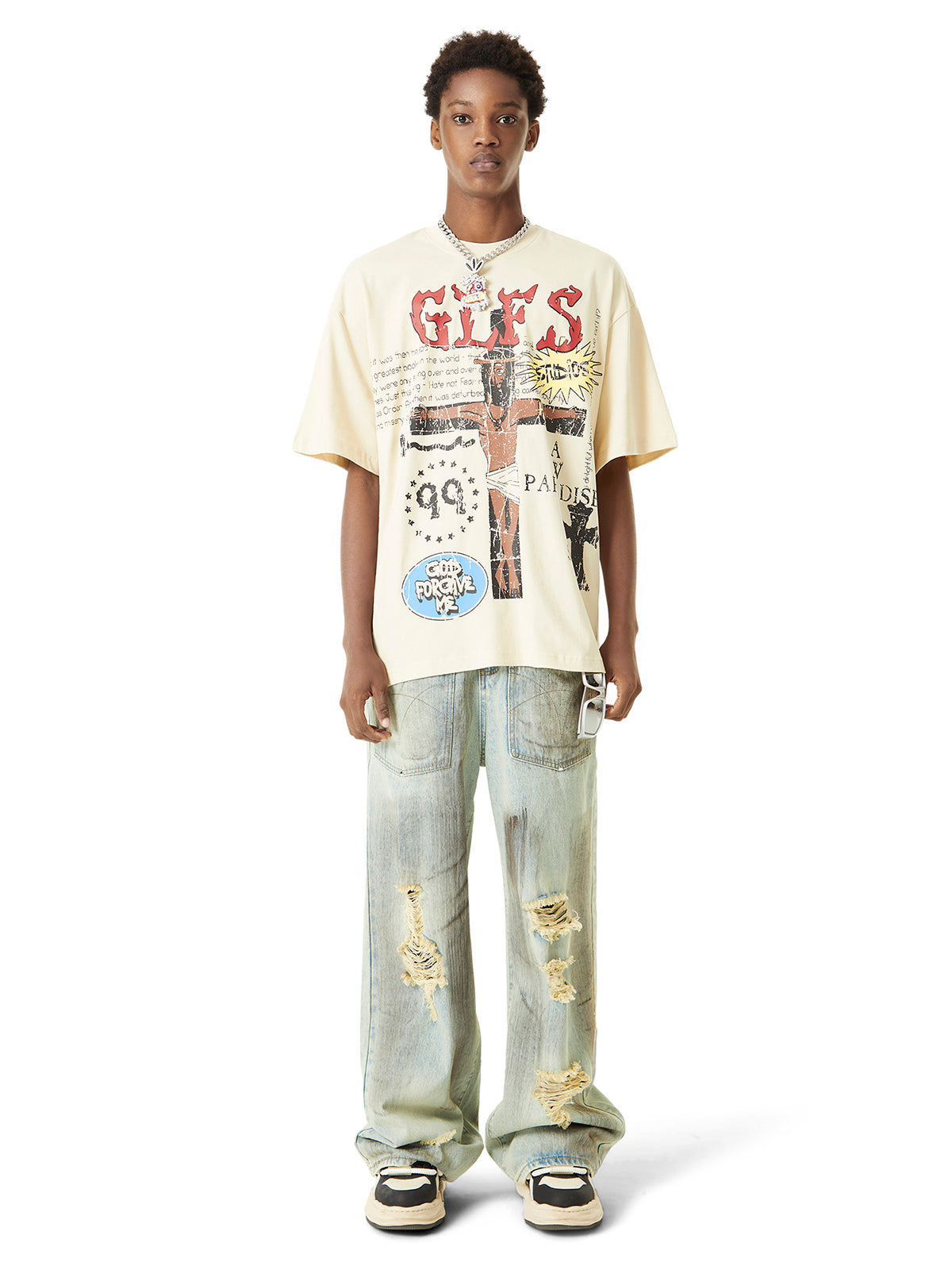 Sneakerhill Retro Washed Reverse Design Hip-Hop Jeans - sneakerhillcom