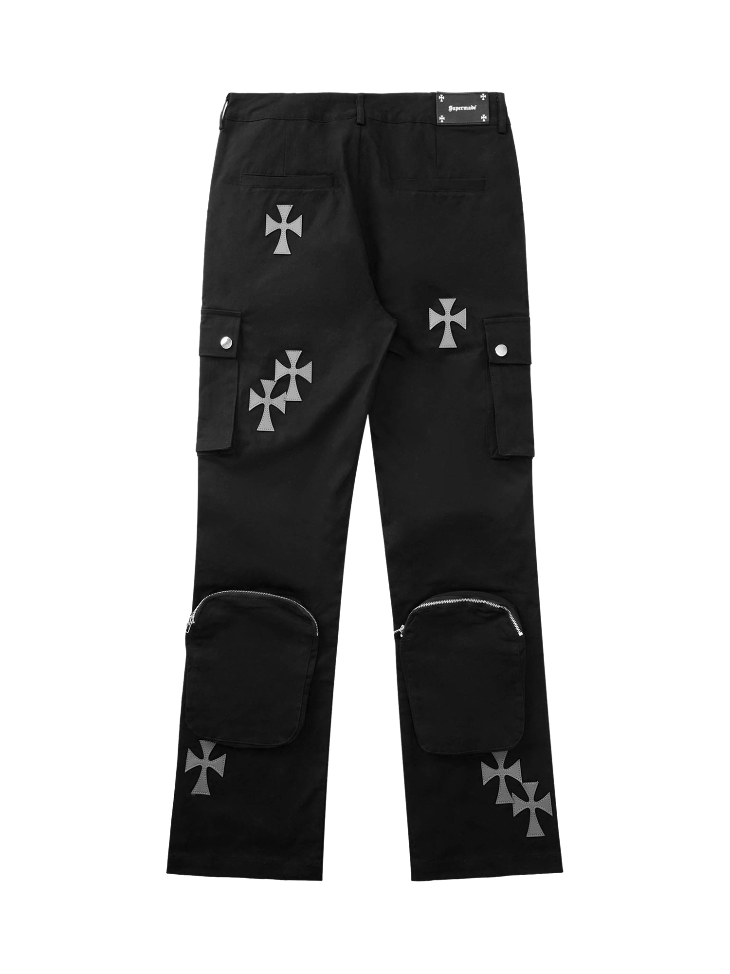 Sneakerhill Cross Printed Multi-Pocket Casual Pants - 1959