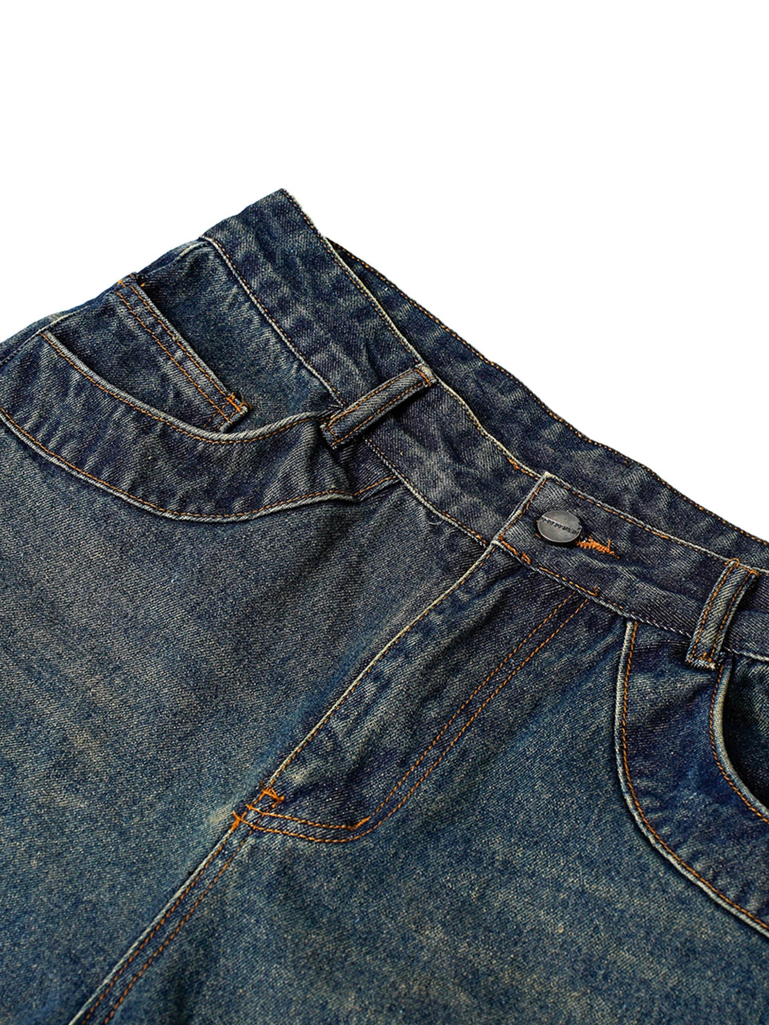 Sneakerhill American High Street Washed Distressed Jeans - sneakerhillcom