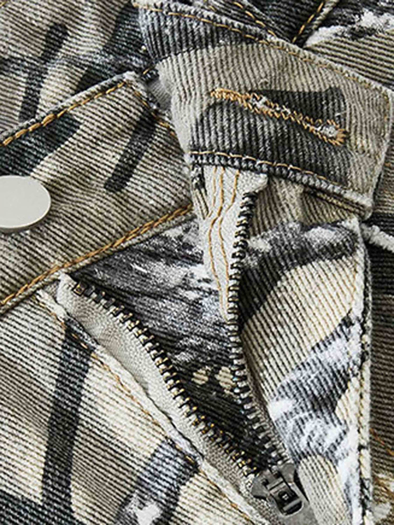 Sneakerhill Camouflage Leaf Straight Leg Pants- 1870 SP230918B274