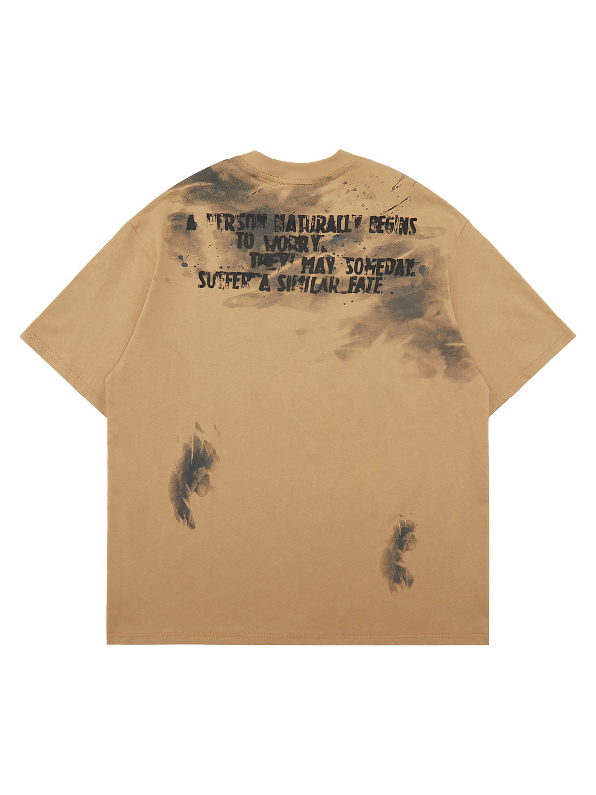 Sneakerhill Watercolor Brushstroke Slogan Street Rap T-shirt SP2406055SOE