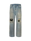 Retro Street Washed Distressed Hip Hop Jeans - sneakerhillcom