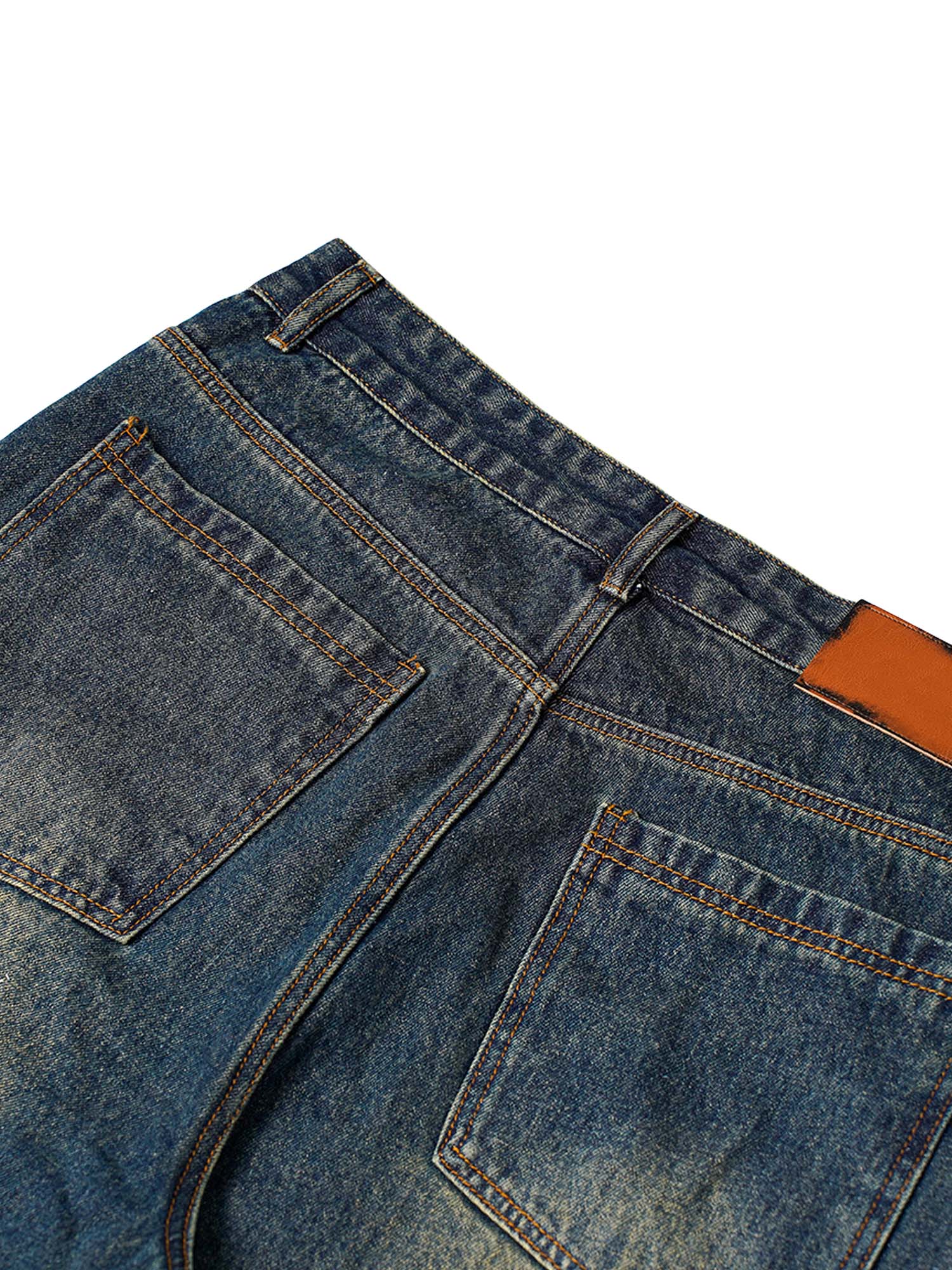 Sneakerhill American High Street Washed Distressed Jeans - sneakerhillcom