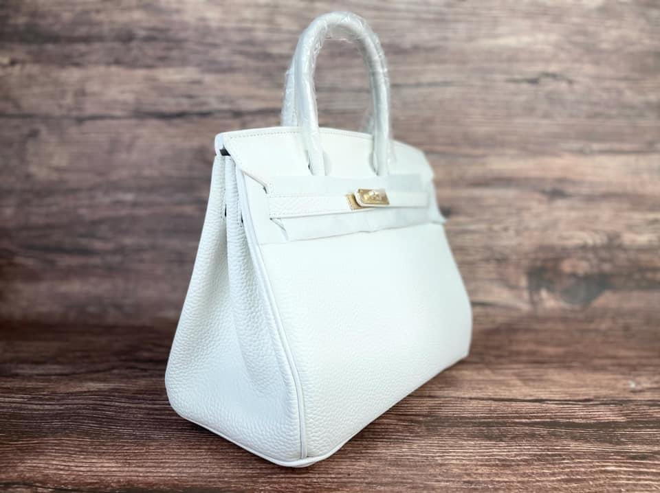 Birkin 25 Blanc White Epsom Palladium Hardware Kilta bags