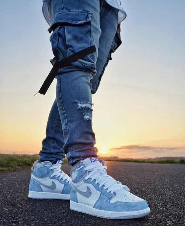 Custom Blue White Jordan 1 High Q ( Customs And Box ), Jordan 1 Sneakers Active sneakeronline