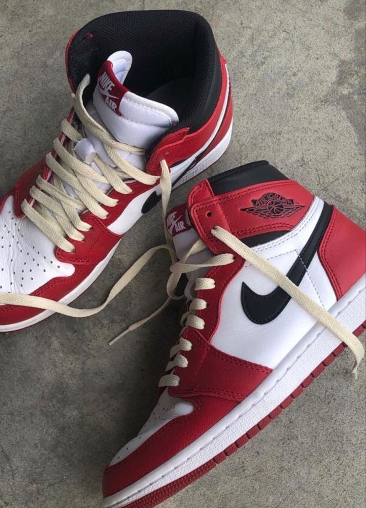 Custom RED Black White Jordan 1 CHICAGO High Q AJ1 UNISEX ( Customs And Box ), Jordan 1 Sneakers FREE SHIPPING WITH FEDEX - sneakerlandnet