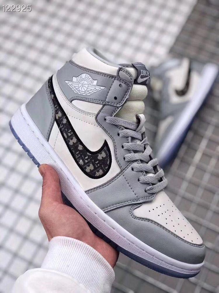 Custom Dior x Air Jordan 1 High OG "Grey"AJ1 High Q luxurysteps