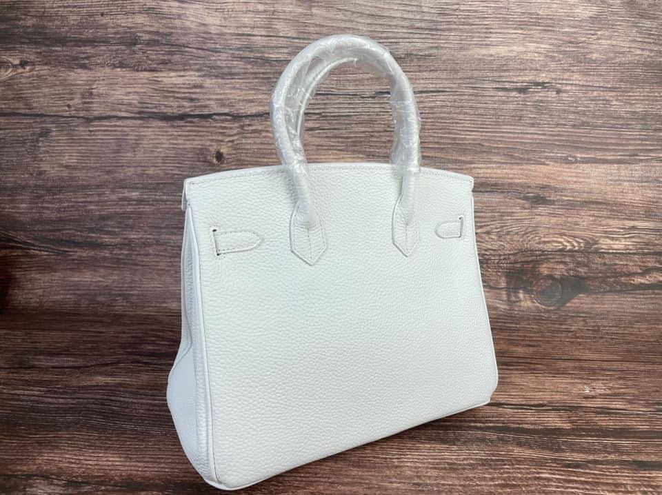 Birkin 25 Blanc White Epsom Palladium Hardware Kilta bags