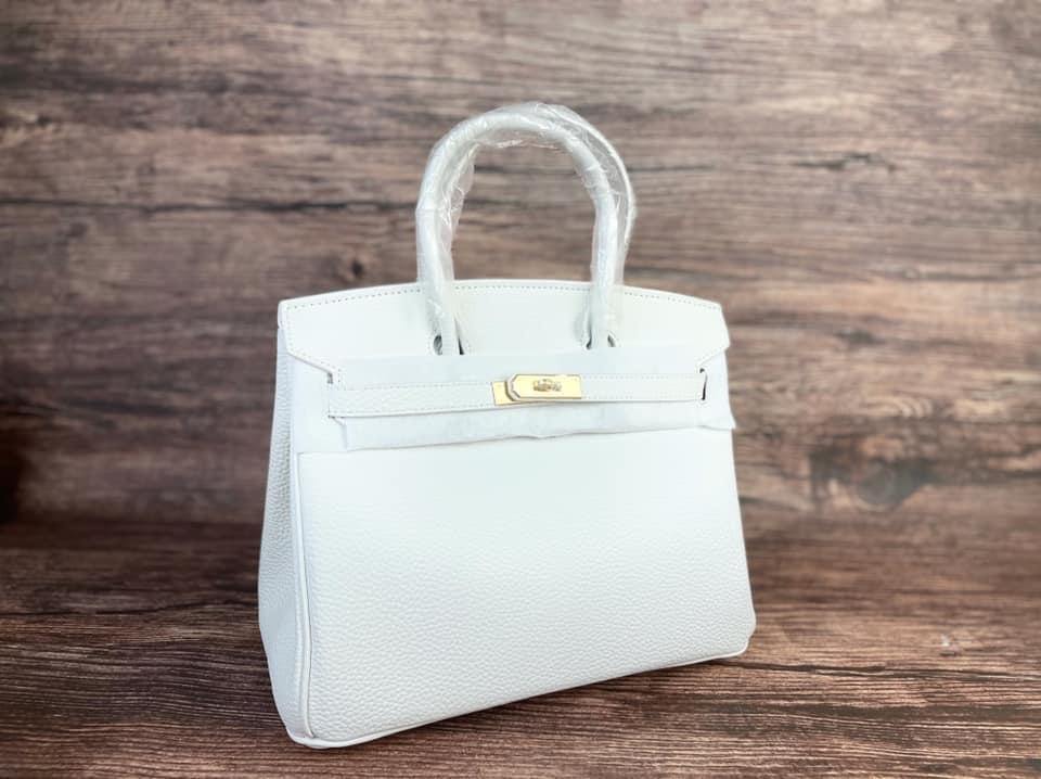 Birkin 25 Blanc White Epsom Palladium Hardware Kilta bags