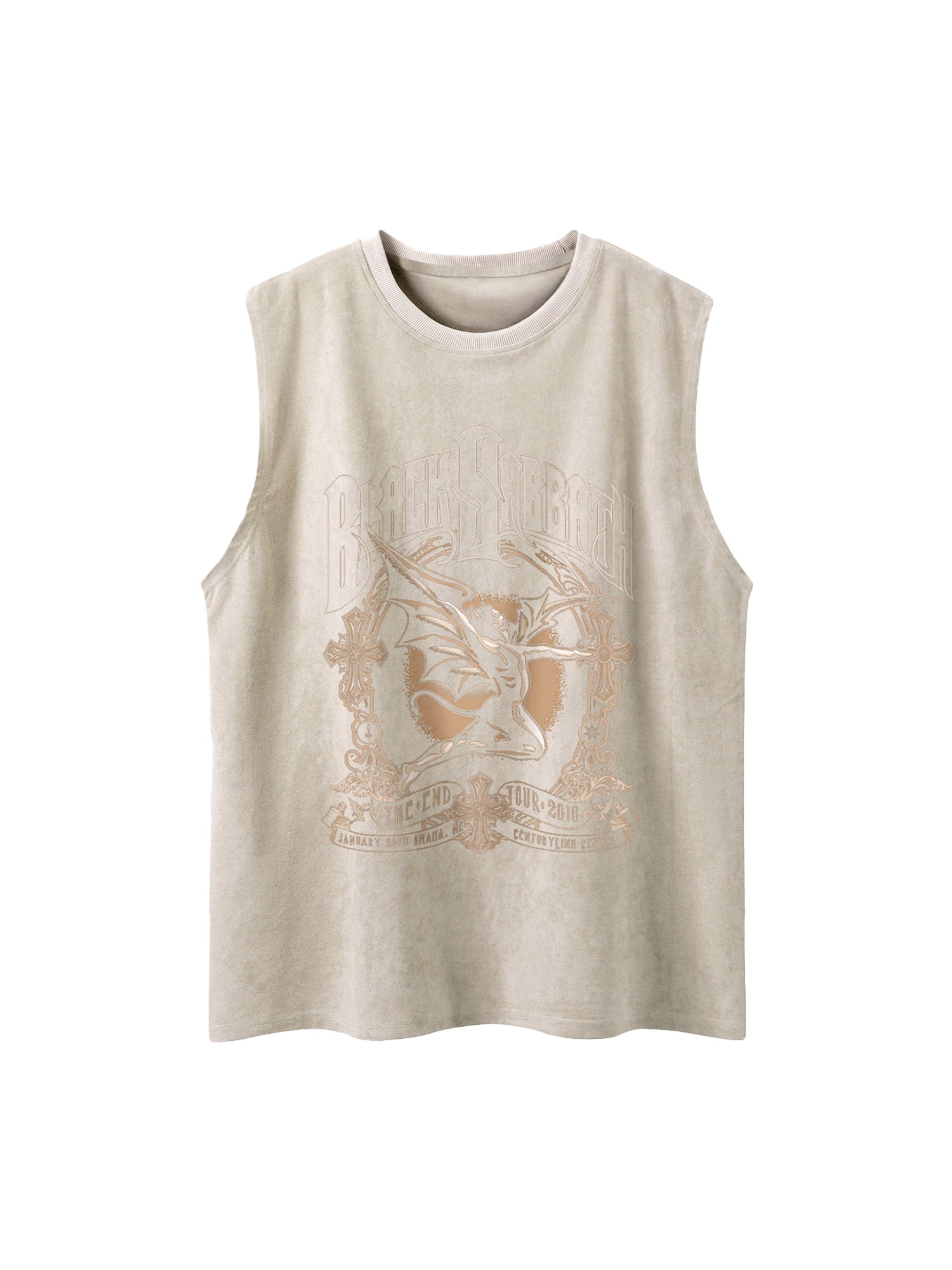 Sneakerhill Printed Crew Neck Casual Vest SP240312FBJC