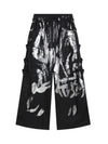 Deconstructed Brushed Silver Ribbon Drawstring Pant - 2177 - sneakerhillcom