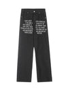 Sneakerhill Letter Embroidery Hip-Hop Washed Jeans - sneakerhillcom