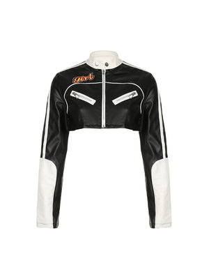 Sneakerhill Hot Girl Cool Motorcycle Short Jacket - sneakerhillcom