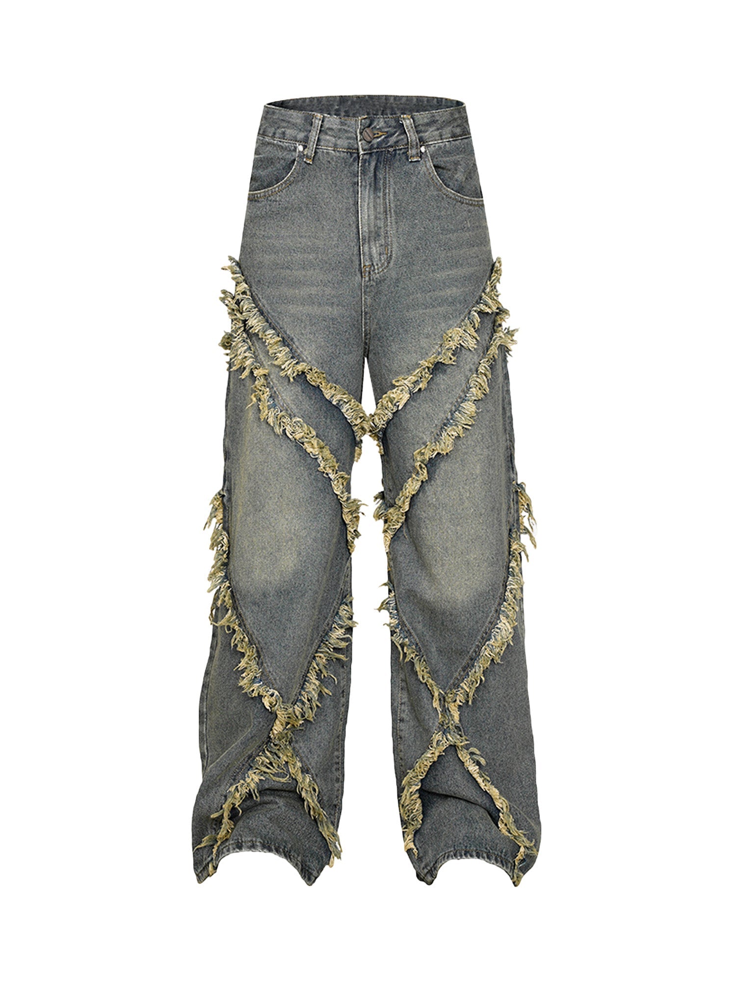 Sneakerhill High Street Hip Hop Washed Distressed Jeans - 2069 - sneakerhillcom