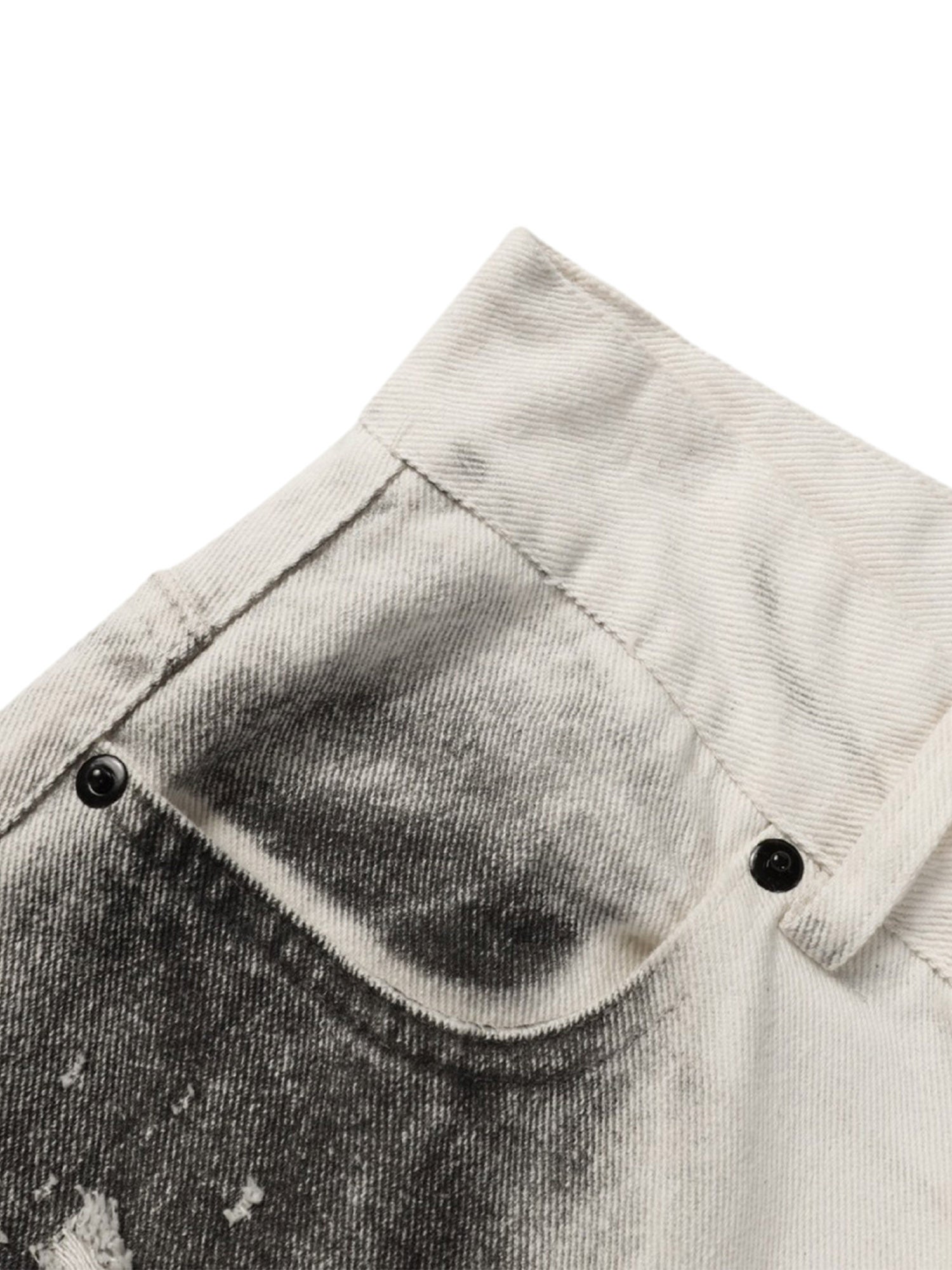 Black Stains Washed Jeans - sneakerhillcom