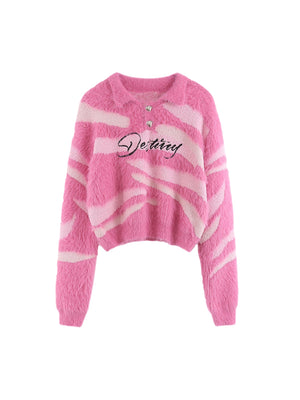 Sneakerhill Sweet Cool Style Knitted Long-sleeved Sweater SP2401055M08