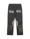 Sneakerhill Destruction Brushed Hip Hop Embroidered Jeans SP2403028V8Q