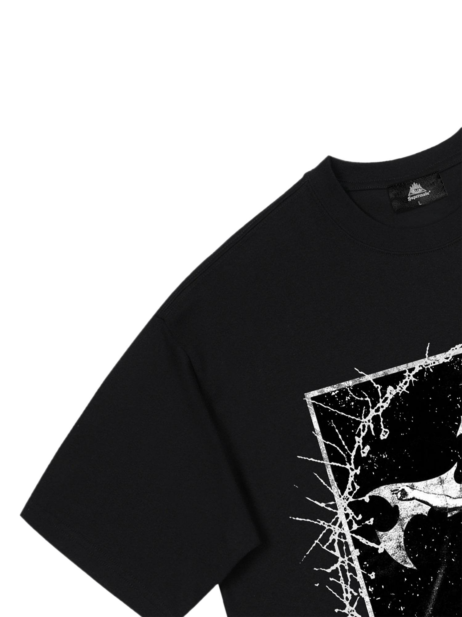 Sneakerhill Retro Street Jesus Cross Print T-Shirt SP240308MRRM