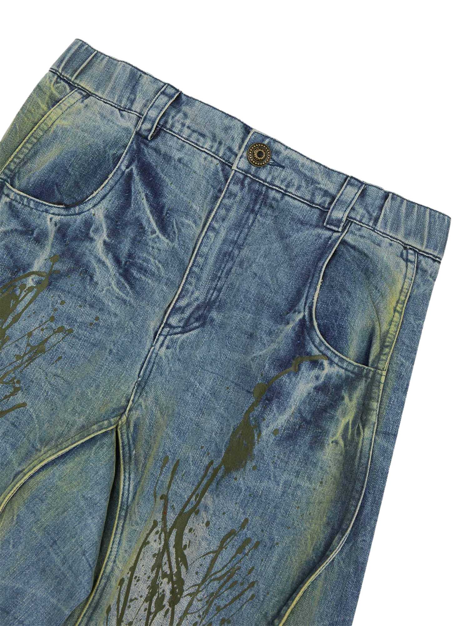 American Street Heavy Duty Washed Distressed Jeans - 2033 - sneakerhillcom