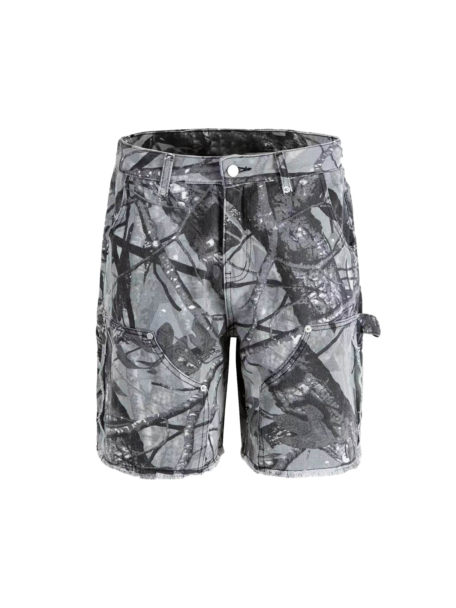 Sneakerhill Retro Distressed Camouflage Workwear Hip-Hop Shorts SP240518ATWA