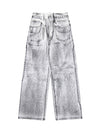 Wasteland Style Niche Design Dirty White Loose Jeans - 2114 - sneakerhillcom