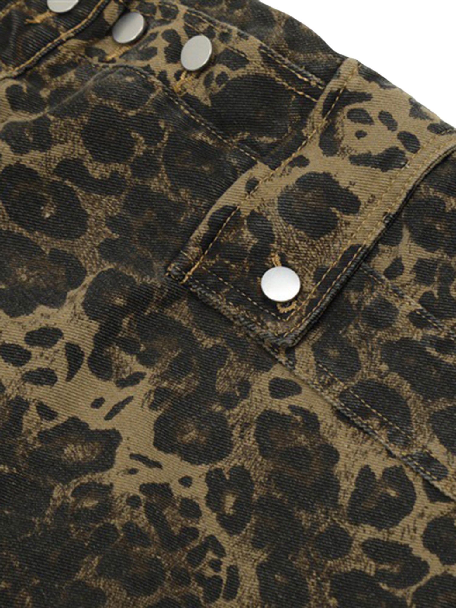 Sneakerhill Leopard Print Street Style Workwear Overalls - 2020