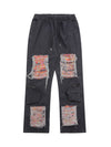 Sneakerhill High Street Hip Hop Ripped Patch Jeans SP24030294SK